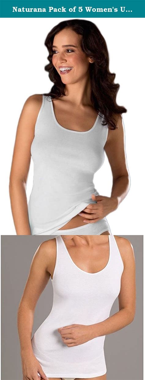 Naturana Pack Of 5 Women S Undershirts 802504 White 4xl Pack Of 5 Undervest Undershirt By