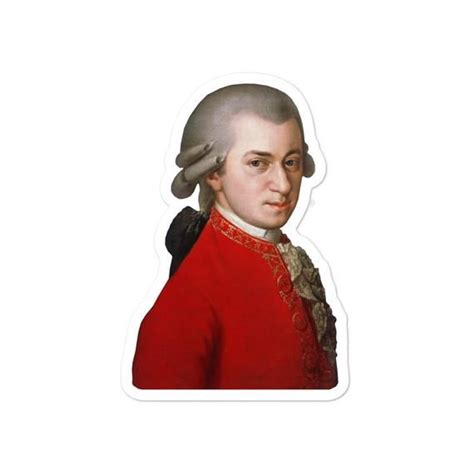 Wolfgang Amadeus Mozart Sticker Classical Music Decal Water Bottle