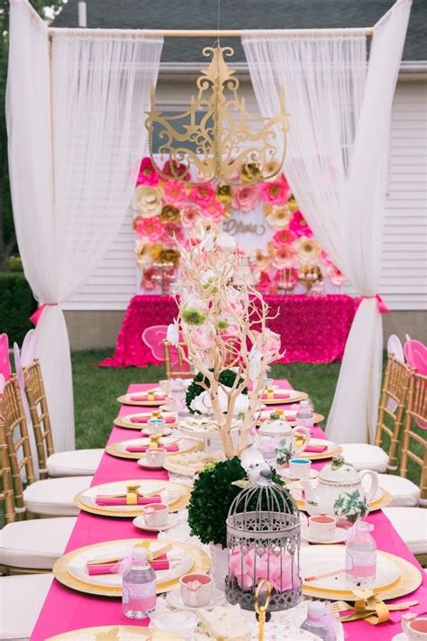 How to decorate for a party. garden tea party tablscape | Tea party birthday, Tea party ...