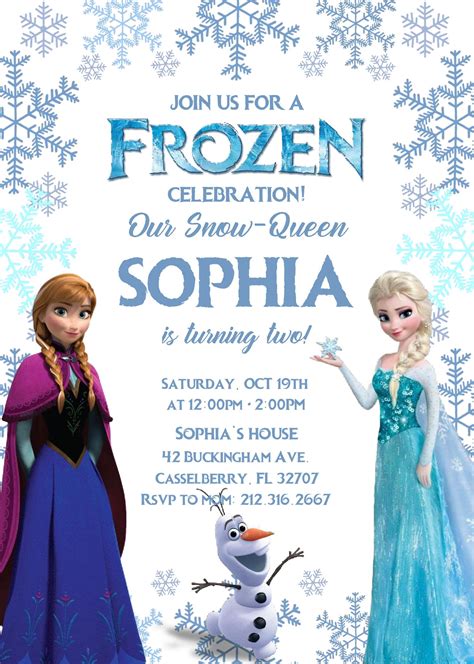 Invitations And Announcements Paper And Party Supplies Frozen Chalkboard