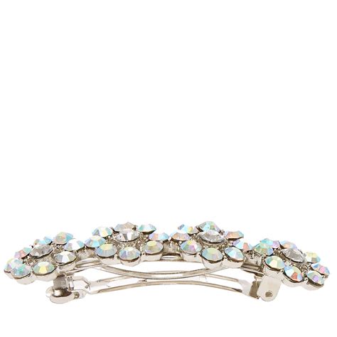 Iridescent Crystal Flower Hair Barrette Claires Us