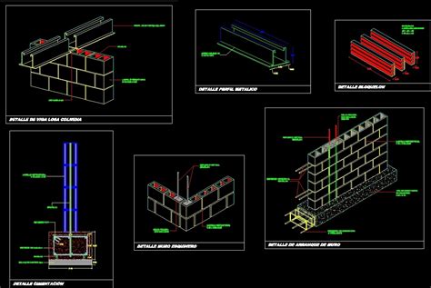 Concrete Wall Blocks Dwg Detail For Autocad • Designs Cad