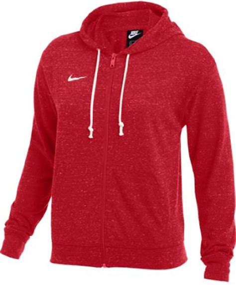 Nike Womens Sportswear Gym Vintage Full Zip Hoodie Red Xl Ebay