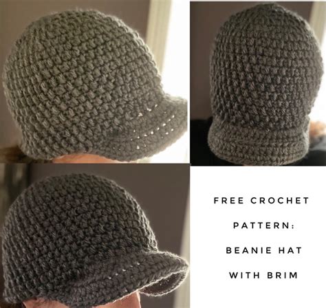 Free Crochet Hat With Brim Pattern Diy From Home Crochet