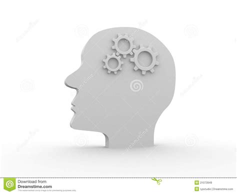 Human Head Profile With Gears Royalty Free Stock Images Image 21073949