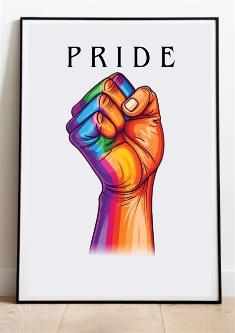 Pride Poster Lgtb Print Diversity Inclusion Gay Wall Art Etsy