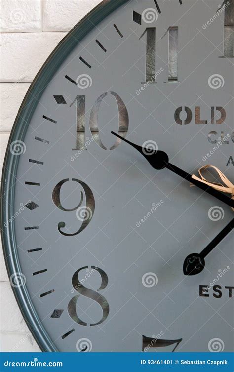 Wall Clock Face Stock Image Image Of Metal Face Home 93461401