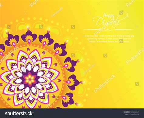 Happy Diwali Hindu Festival Banner Card Stock Vector Royalty Free