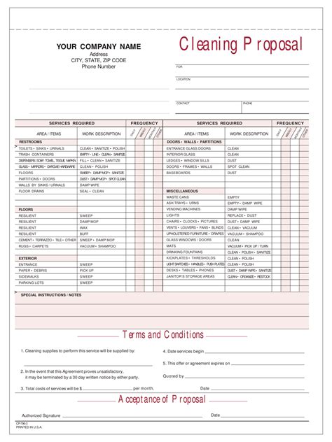 Cleaning Proposal Template Download Printable Pdf Templateroller