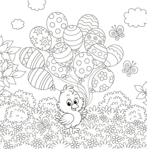 Sweet And Sunny Spring Easter Coloring Pages