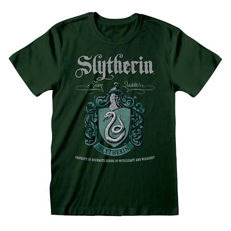 T Shirt Harry Potter Slytherin Green Crest Beställ T Shirt Harry