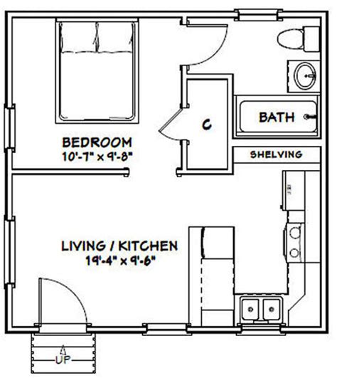 400 Square Foot Apartment Floor Plan Floorplansclick