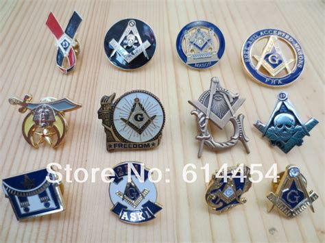 Hot Lot Of 12 Pcs Different Masonic Lapel Pins Badge Mason Freemason