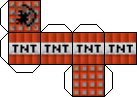 Download Minecraft Paper Template Tnt Minecraft Tnt Block Papercraft