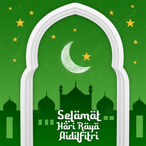 Green Selamat Hari Raya Aidifitri Ramadan Background Hari Raya