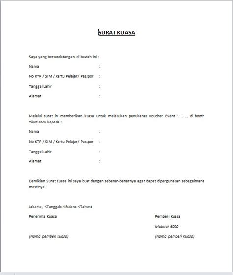 Untuk anda yang ingin melihat beberapa contoh surat lamaran pekerjaan dapat melihat dengan mengeklik link berikut ini Contoh Surat Kuasa Bermaterai