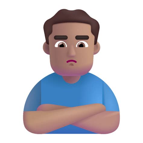 Man Pouting 3d Medium Icon Fluentui Emoji 3d Iconpack Microsoft