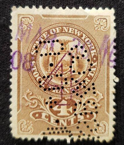 state of new york stock transfer revenue stamp officially sealed lot h1 ebay