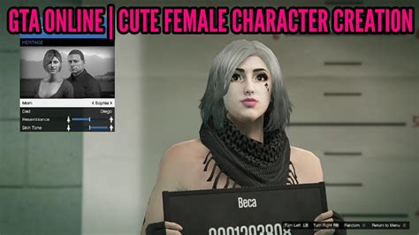 Gta Online Female Character Creation Youtube