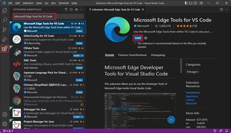Installing The Devtools Extension For Visual Studio Code Microsoft