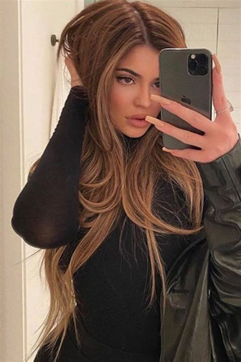Kylie Jenners Golden Brunette Is The Hair Color Everyones Obsessed