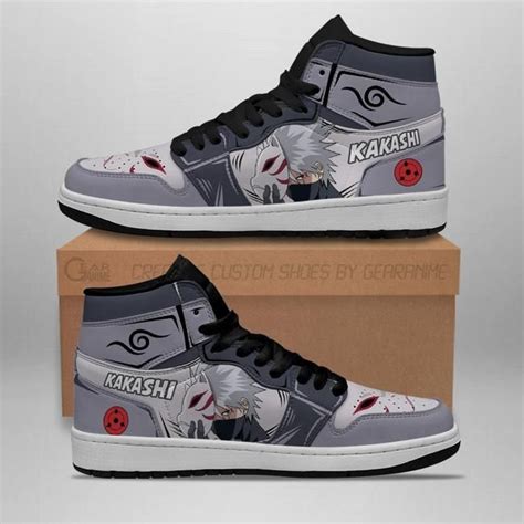 Kakashi Jordan Sneakers Naruto Anbu Anime Custom Shoes Gearanime