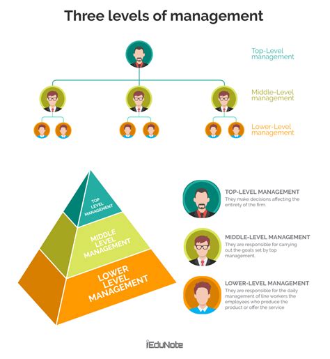 the three principal levels within a business organization hierarchy are business walls