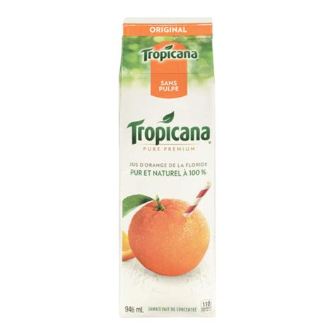 Tropicana Pure Premium Orange Juice No Pulp 946 Ml Voilà Online