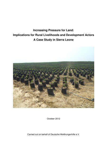 Study Land Investment Sierra Leone Pdf Welthungerhilfe