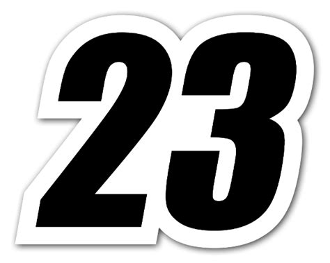 Die Cut 23 Racing Number Stickerapp Shop