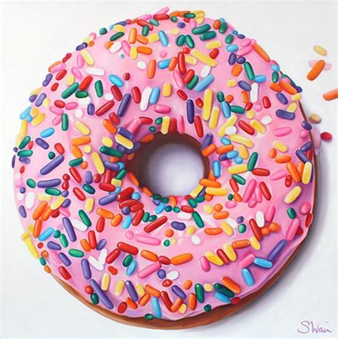Continue making the large circle a few times while you get used to how your car feels and the way it turns. Pink Donut with Sprinkles - Sarah E. Wain | Food painting ...