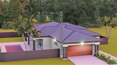 3 Bedroom House Plan Bla 074s Porch Roof Design Hip Roof Design 4