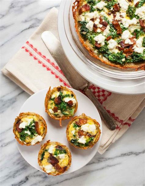Kale And Bacon Quiches With Hash Brown Crust A Calculated Whisk