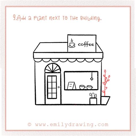How To Draw A Coffee Shop Emily Drawing