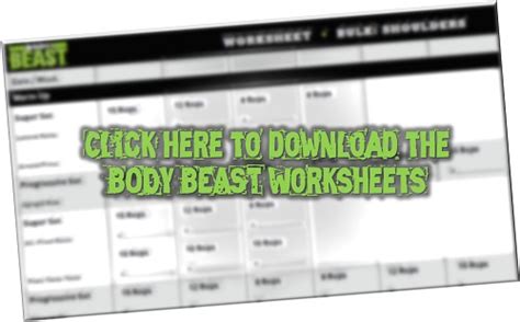 This makes it the perfect program you would then continue the rotation in that manner until you have completed each workout of each phase four times. Body Beast Worksheets PDF Download