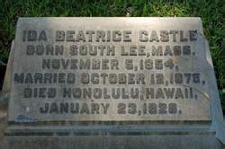 Ida Beatrice Lowrey Castle 1854 1926 Mémorial Find a Grave