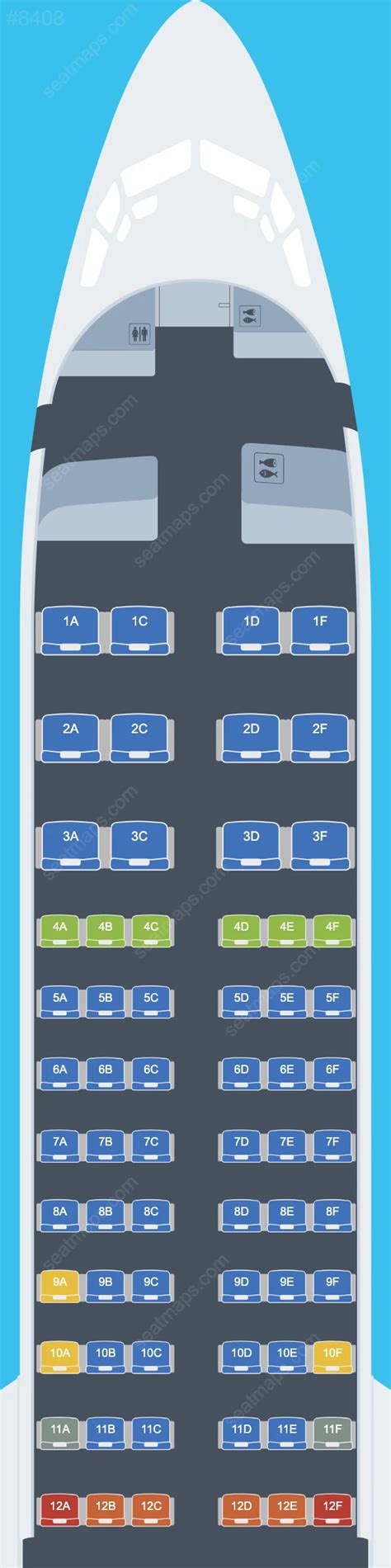 Seat Map Of Westjet Boeing 737 Max 8 Aircraft