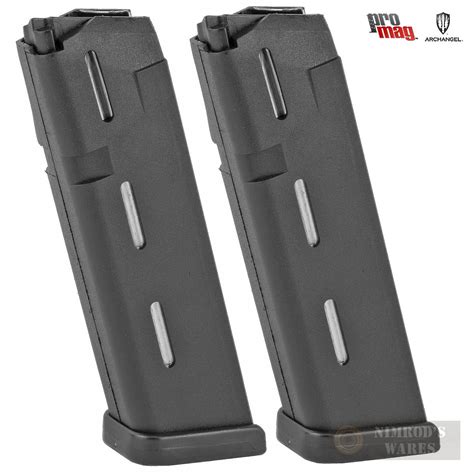 Promag Glock 17 19 26 9mm 10 Round Magazine 2 Pack G17 G19 G26 Glk14