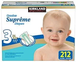 Kirkland Signature Supreme Diapers Size 3 Quantity 212 Amazon Ca Baby