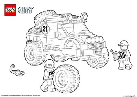 Coloriage Lego City 4x4 Off Roader  JeColorie.com