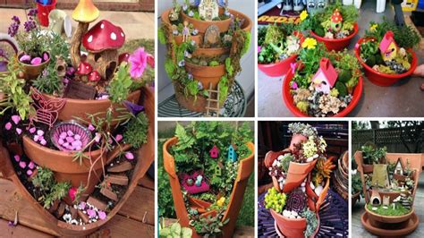 Diy Broken Pot Fairy Garden Ideas Youtube