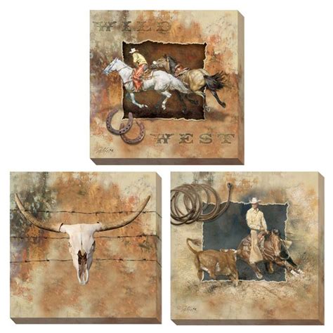 Wild West Wrapped Canvas Wall Art Wall Canvas Art Canvas Wall Art
