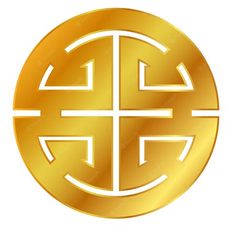 Ícone Simples Do Vetor ícone Lu Chinês Dourado Ou Símbolo De Prosperidade Vetor Premium