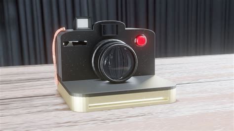 Old Polaroid Camera Free 3d Model Cgtrader