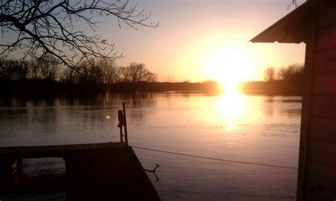 Sunset On A Mississippi River Slough Buffalo City Wi