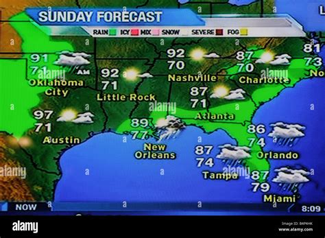 Satellite Weather Map As Viewed On The Internet And On Tv Television