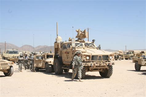 1st Armored Division Stryker Brigade Trains With Mobile Network At Ntc