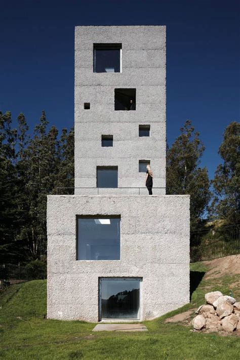 Concrete Tower House Designed With Live Work Space