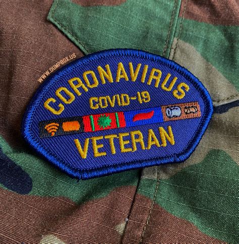 Dangerous Goods Coronavirus Veteran Morale Patch Navy Blue Dump Box