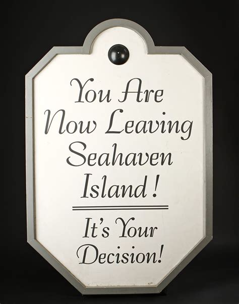 Production Made Seahaven Island Sign The Truman Show Movie Props The